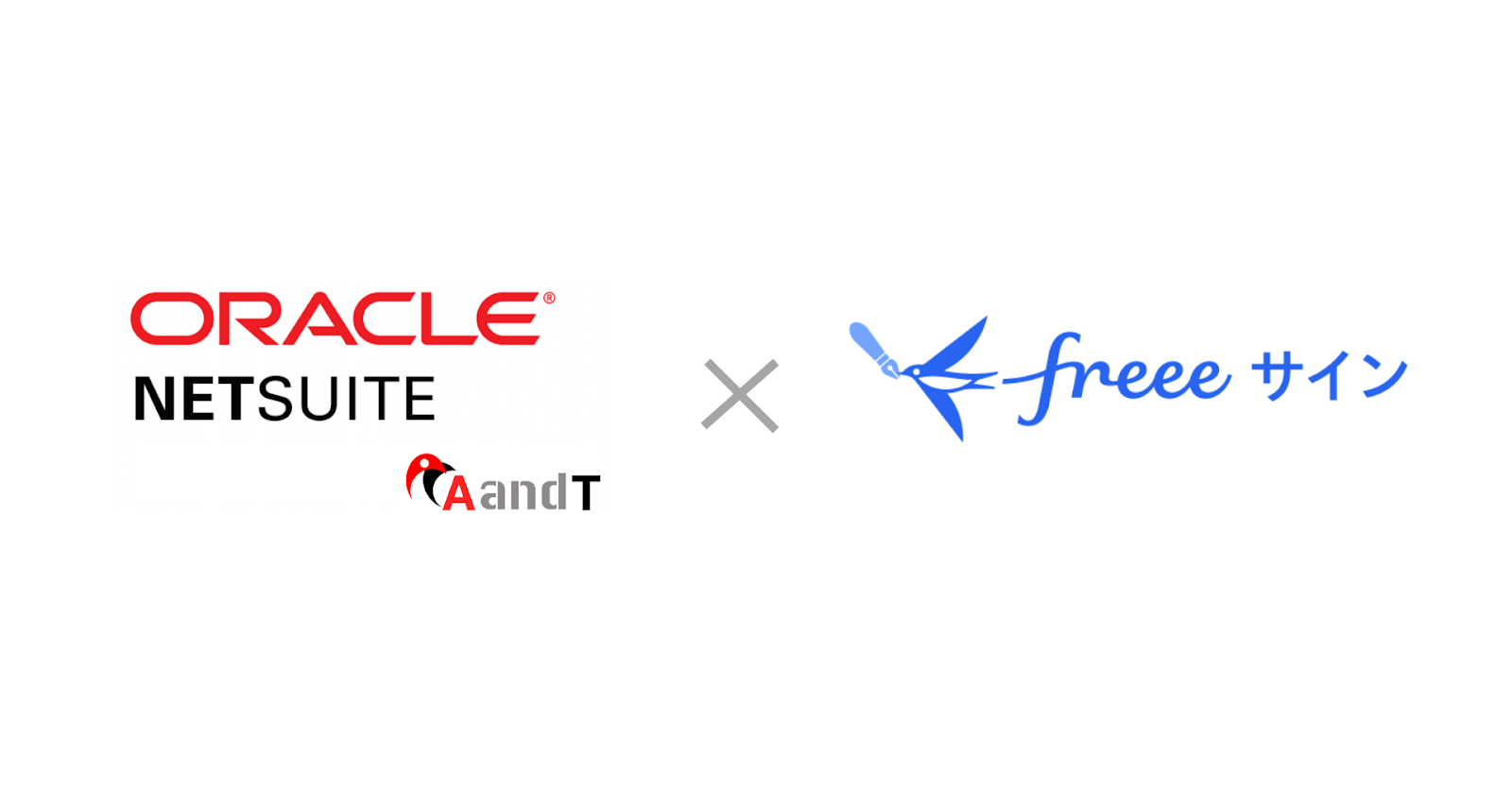 NetSuiteとfreeeサインのロゴ